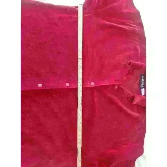 Sag Harbor Red Long Sleeve Round Neck Pearl Look Button Up Cardigan Womens 2X - Picture 4 of 6